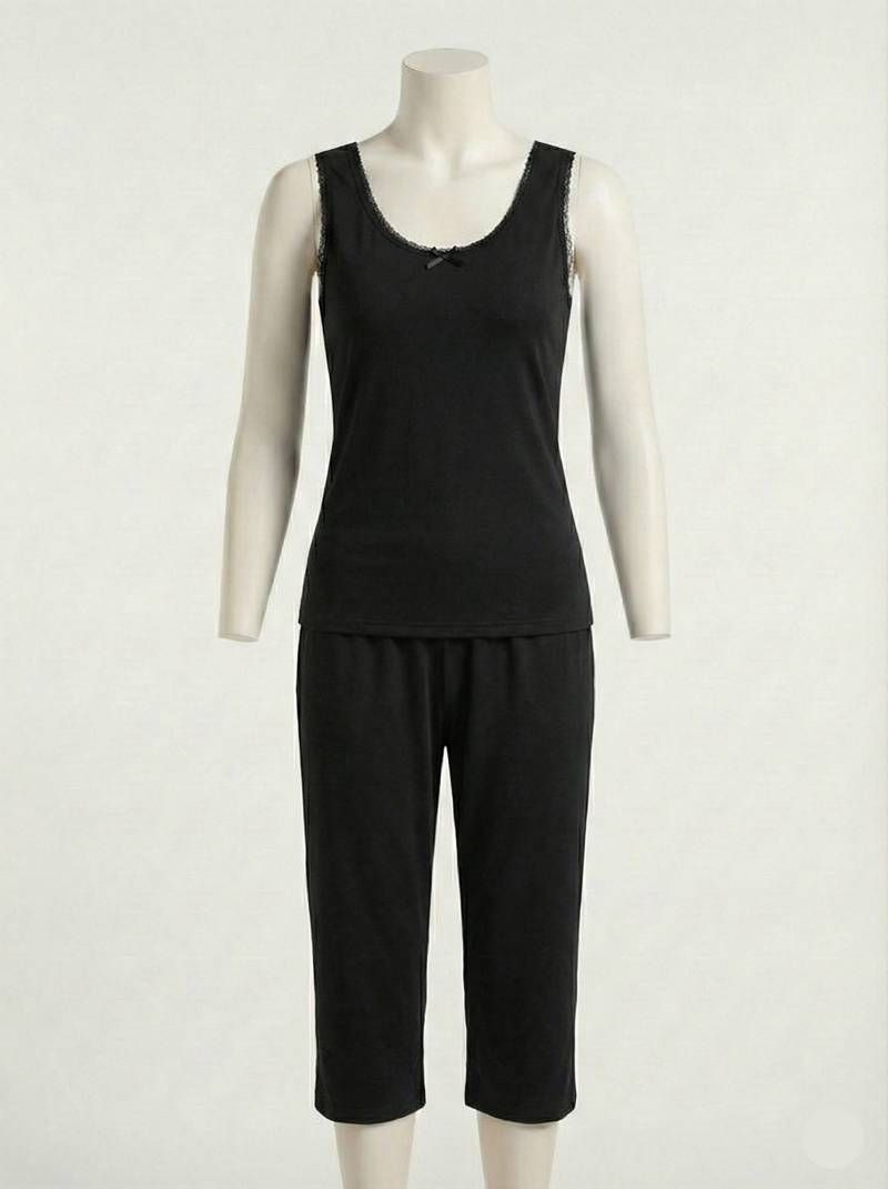 طوب و شورط قطني ناعم - Top & Short 2-Piece Set (قطعتين)