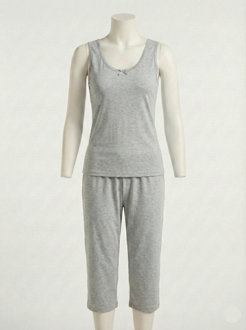 طوب و شورط قطني ناعم - Top & Short 2-Piece Set (قطعتين)